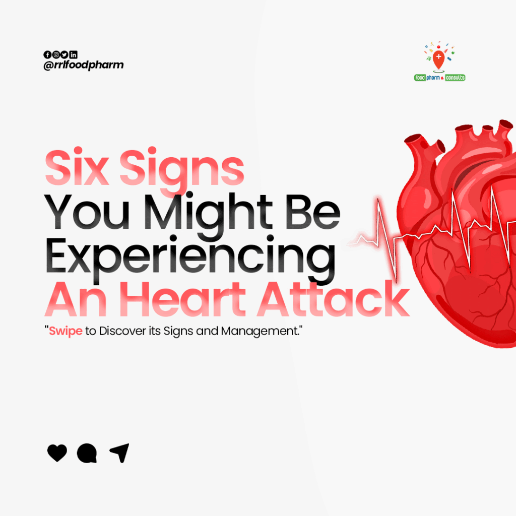 SIX SIGNS YOU MIGHT BE EXPERIENCING  AN HEART ATTACK ( SIGNS AND MANAGEMENT)